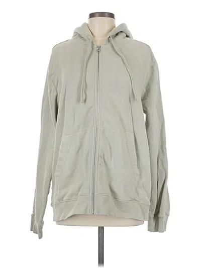 Pre-owned American Giant Zip Up Hoodie In Gray