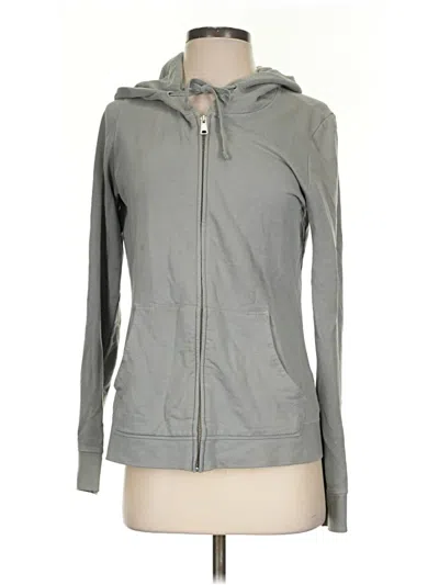 Pre-owned American Giant Zip Up Hoodie In Gray