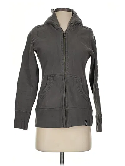 Pre-owned American Giant Zip Up Hoodie In Gray
