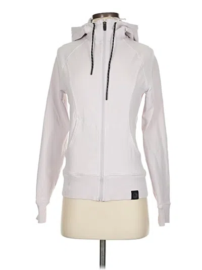 Pre-owned American Giant Zip Up Hoodie In White