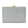 American Glamour Badgley Mischka Crystal Tab Beaded Clutch In Yellow