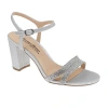 American Glamour Badgley Mischka Womens Karli Heeled Sandals In Silver
