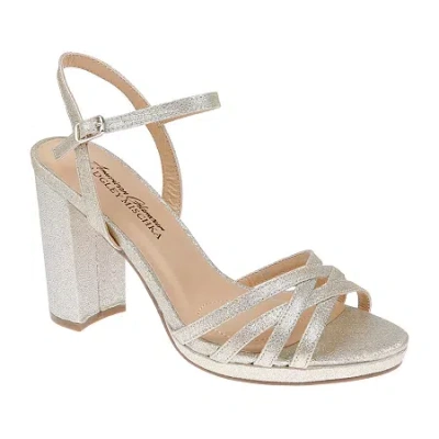 American Glamour Badgley Mischka Womens Kyleen Heeled Sandals In Silver
