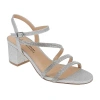 American Glamour Badgley Mischka Womens Londyn Heeled Sandals In Silver