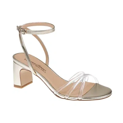 American Glamour Badgley Mischka Womens Maeve Heeled Sandals In Gold