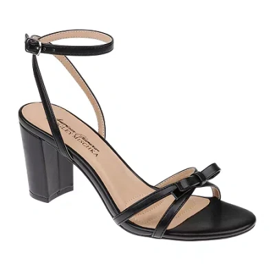 American Glamour Badgley Mischka Womens Millicent Heeled Sandals In Black