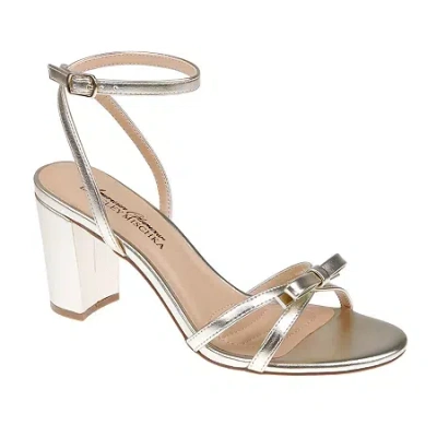 American Glamour Badgley Mischka Womens Millicent Heeled Sandals In Gold