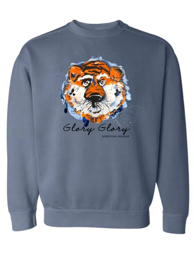 American Graham Apparel Unisex Glory Glory Tigers Sweatshirt In Navy In Blue