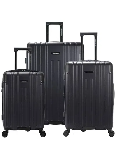 American Green Travel Expandable Forge 3-piece Hardside Expandable Spinner  Luggage Set In Black