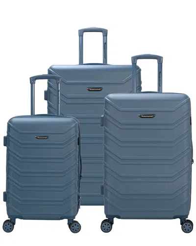 American Green Travel Expandable Westford 3-piece Hardside Expandable Spinner  Luggage Set In Blue
