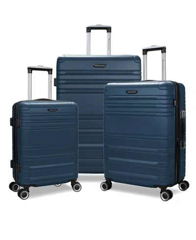 American Green Travel Harbor 3-pc. Hardside Expandable Spinner Luggage Set In Blue