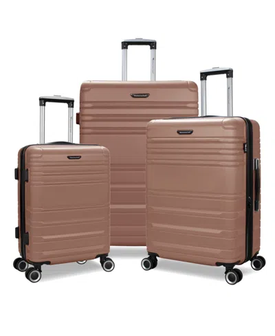 American Green Travel Harbor 3-pc. Hardside Expandable Spinner Luggage Set In Brown