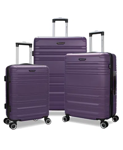 American Green Travel Harbor 3-pc. Hardside Expandable Spinner Luggage Set In Purple