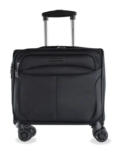 American Green Travel Madison Laptop Spinner Briefcase In Black