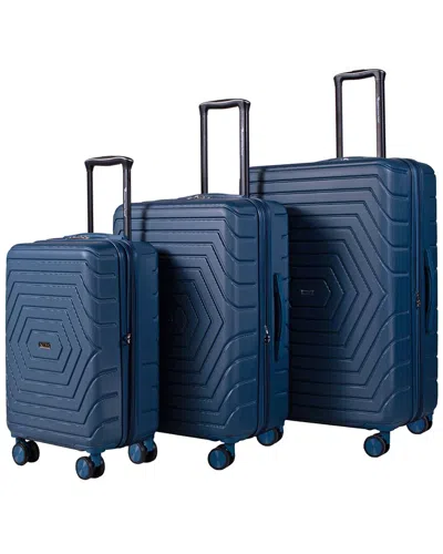 American Green Travel Westwood 3pc Expandable Luggage Set In Blue ModeSens
