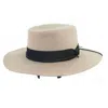 American Hat Makers Women's Cannes Wide Brim Felt Boater Hat In Taupe In Gray