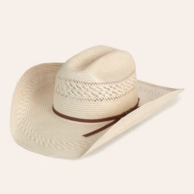 American Hat Tuff Cooper Rancher Natural & Sand Straw Cowboy Hat In Neutral