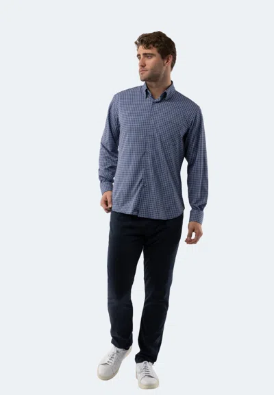 American Heritage Baby Blue Check And Plaid Shirt In Multi