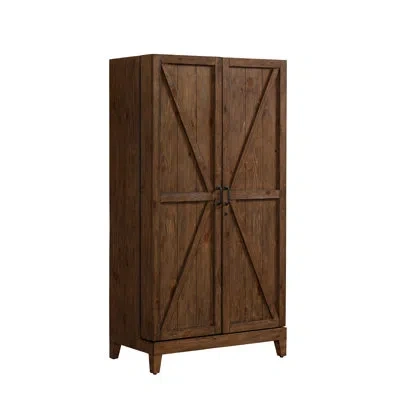 American Heritage Bristol Wine And Spirit Solid Wood Bar Cabinet - Wine Bottle & Glass Storage, Shelves, Drawers & Int