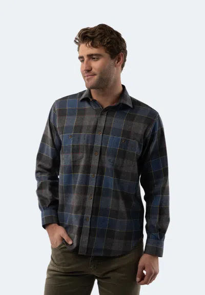 American Heritage Charcoal Grey Plaid Shirt In Pink