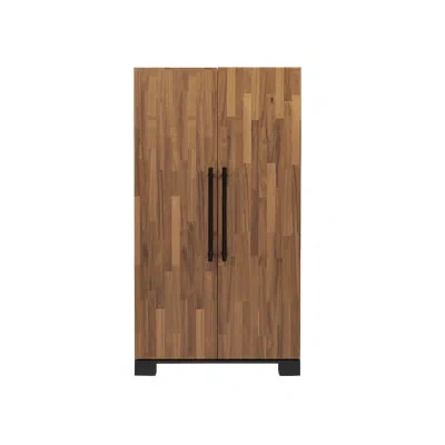 American Heritage Knoxville Bar Cabinet – Ample Storage With Wine Rack, Adjustable Shelves, And Mirrored Back In Acacia