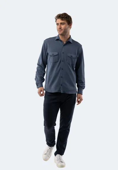 American Heritage Lapis Blue Knit Shirt