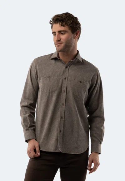 American Heritage Light Brown Stripes Shirt In Beige
