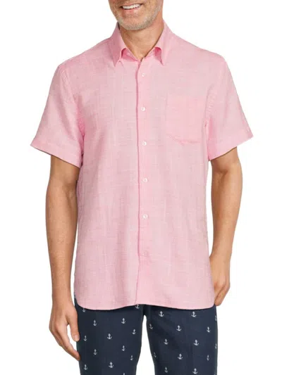 American Heritage Men's Heathered Shirt In Pink
