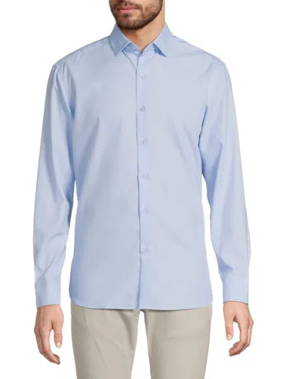 American Heritage Men's Long Sleeve Bamboo Tencel Shirt In Blue