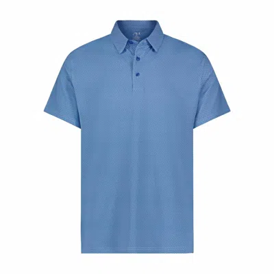 American Heritage Men's Performance Short Sleeve Shirt In Small Geo In Blue