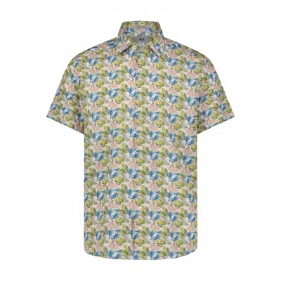 American Heritage Men's Performance Short Sleeve Shirt In Tropical In White