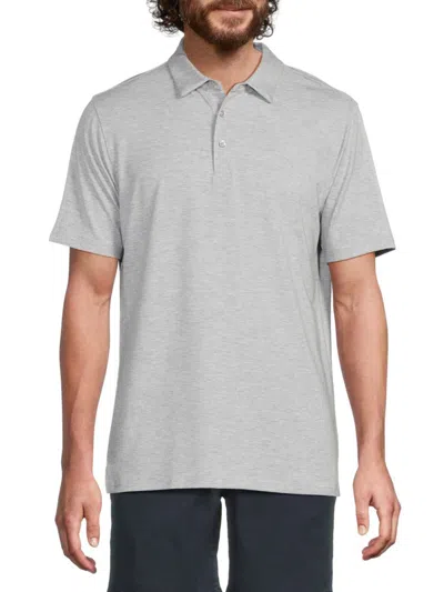 American Heritage Men's Short Sleeve Heathered Polo Shirt In Gray