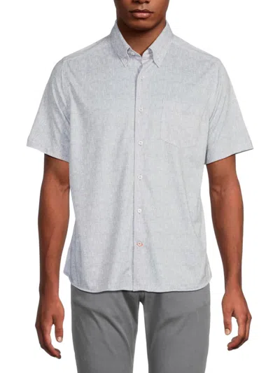 American Heritage Men's Short Sleeve Printed Shirt In Gray