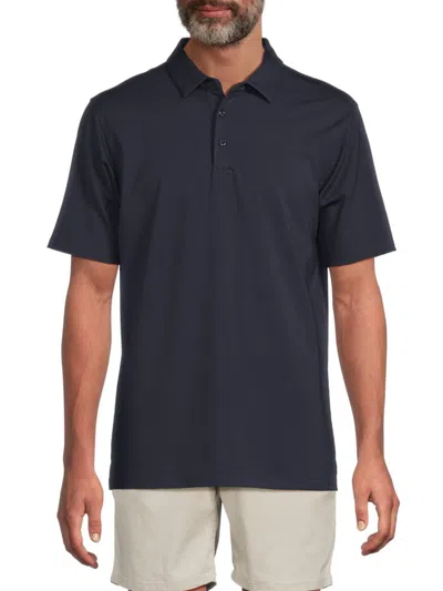 American Heritage Men's Solid Polo Shirt In Blue