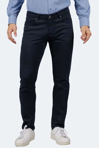 American Heritage Navy Tencel Pants In Blue