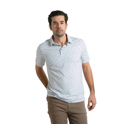 American Heritage Oakmont Performance Polo In Blueburst In White