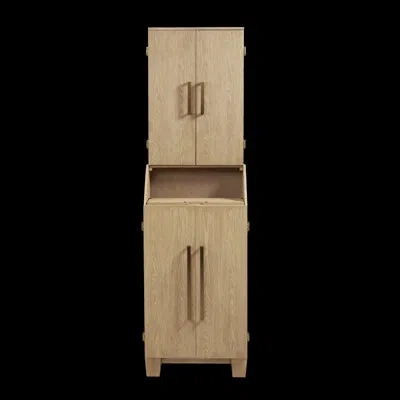 American Heritage Port Royal Standup Dart Cabinet - Solid White Oak With Ample Storage For Bristle & Electronic Dartbo