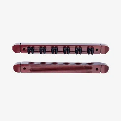 American Heritage Roman Wall-mount Pool Cue Rack – Holds 6 Cues, Wood Billiard Accessory For Game Rooms In Cherry