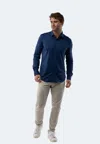 American Heritage Royal Blue Solid Shirt In Blue