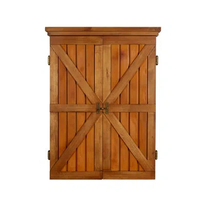 American Heritage Turnberry Dartboard Cabinet Set - Solid Wood Cabinet With Scoreboards, Dart Storage & Steel Tip Dart In Brown