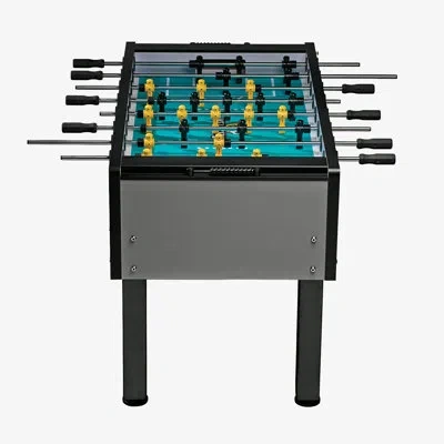 American Heritage Velocity Foosball Table – Game Room Soccer Table With Counterbalanced Men, Telescopic Rods & Laminat In Silver