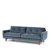 American Leather Carmet Velvet Low Profile Sofa In Haze Smoke
