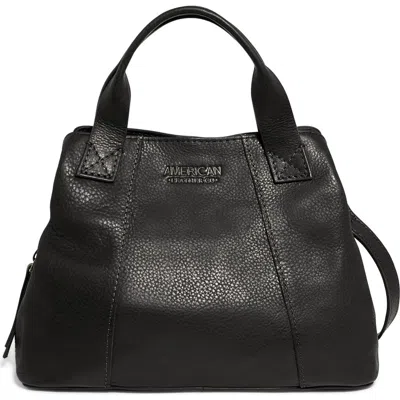 American Leather Co. Ada Tripe Entry Leather Crossbody Bag In Black