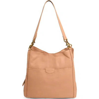 American Leather Co. Austin Leather Bucket Bag In Brown