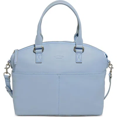 American Leather Co. Carrie Dome Satchel In Blue Aura