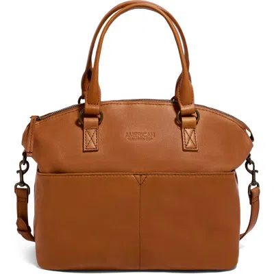 American Leather Co. Carrie Dome Satchel In Brown