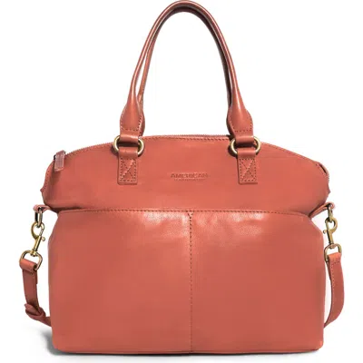 American Leather Co. Carrie Dome Satchel In Desert Rose Smooth