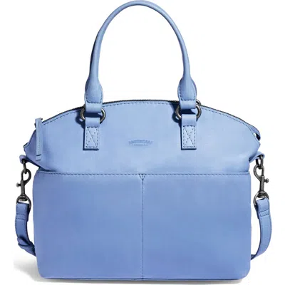 American Leather Co. Carrie Dome Satchel In Pool Blue