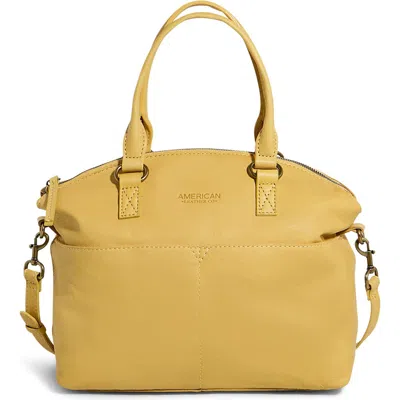 American Leather Co. Carrie Dome Satchel In Tender Yellow
