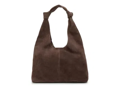 American Leather Co. Gables Knot Suede Hobo Bag In Brown